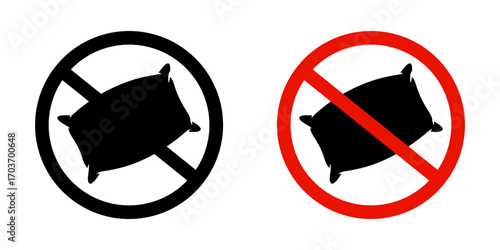 No pillow sign vector illustration for ui