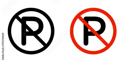 No parking sign vector illustration for ui