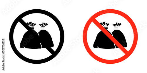 No garbage sign vector illustration for ui