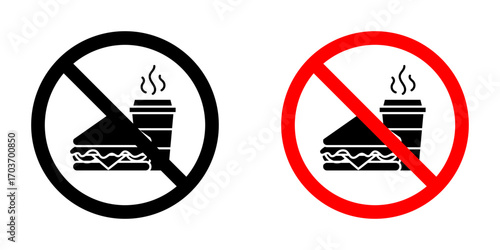 No food allowed sign vector illustration for ui