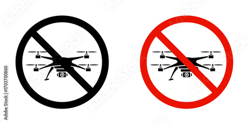 No fly drones sign vector illustration for ui
