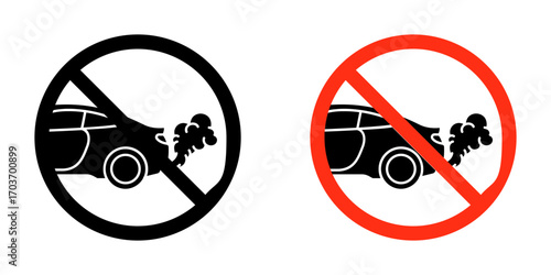 No exhaust gases sign vector illustration for ui