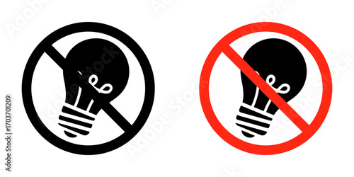 No Idea sign vector illustration for ui