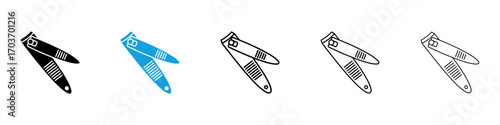 Nail clipper icons vector illustration for ui