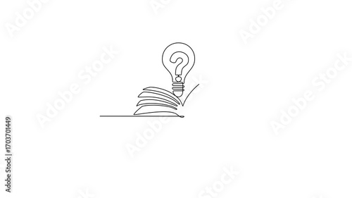Animated self drawing of National Trivia Day video design illustration. National Trivia Day themes design concept in simple linear continuous line. Great video for campaign and business purpose.