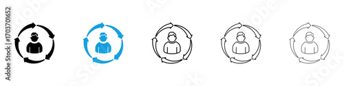 Life cycle icons vector illustration for ui
