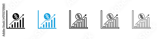 Interest growth icons vector illustration for ui