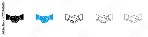Handshaking icons vector illustration for ui