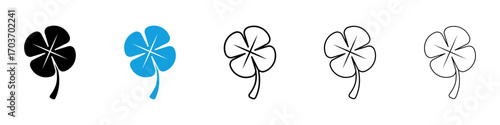 Four leaf clover icons vector illustration for ui