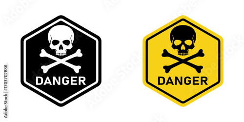 Danger signs vector illustration for ui
