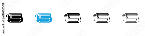 Cosmetic bag icons vector illustration for ui