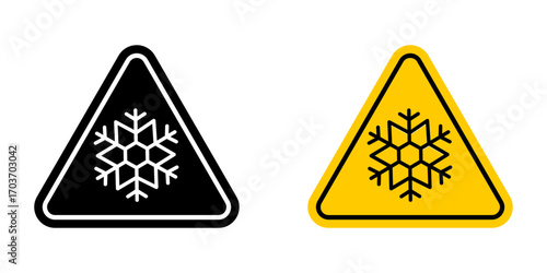 Cold warning signs vector illustration for ui