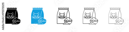 Cat food icons vector illustration for ui