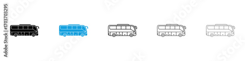 Bus coach icons vector illustration for ui