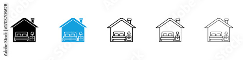 Accomodation icons vector illustration for ui