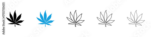 Cannabis leaf icons vector illustration for ui