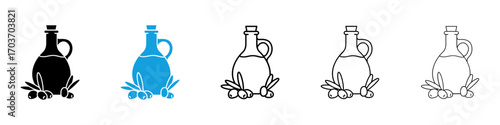Olive oil icons vector illustration for ui