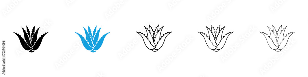 Naklejka premium Aloe vera icons vector illustration for ui