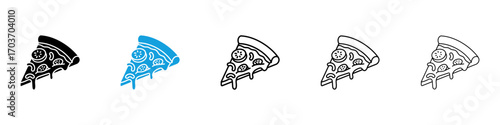 Pizza icons vector illustration for ui