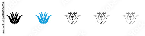 Aloe vera icons vector illustration for ui