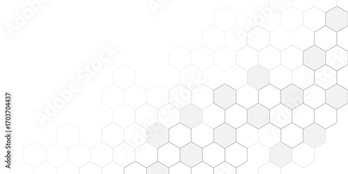 Hexagons pattern. Geometric abstract background with simple hexagonal elements. Creative idea for medical, technology or science design