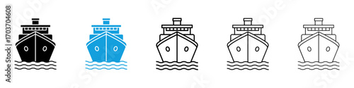 Ship icons vector illustration for ui