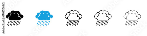 Rainy icons vector illustration for ui