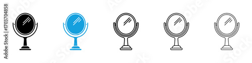 Makeup mirror icons vector illustration for ui