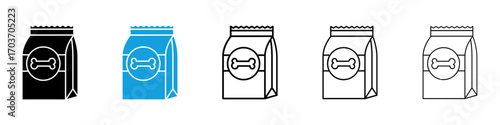 Dog food icons vector illustration for ui