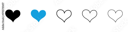 Heart icons vector illustration for ui