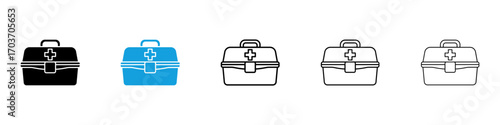 First aid box icons vector illustration for ui