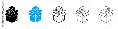 Eco packaging icons vector illustration for ui
