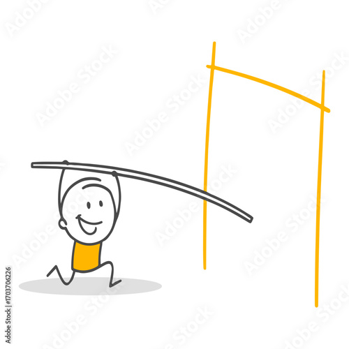 Crossing a high bar symbolizes determination and the act of pushing your limits.