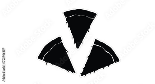 Abstract silhouette emblem a stylized geometric design in black and white vector