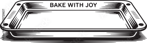 Empty Baking Pan Hand-Drawn Illustration on Transparent Background for Culinary Projects