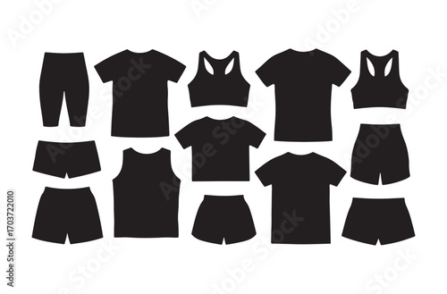 Silhouette activewear for gym fitness classes. Sports apparel