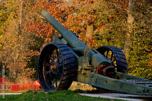 Vászonkép Fall landscape in Flanders Fields