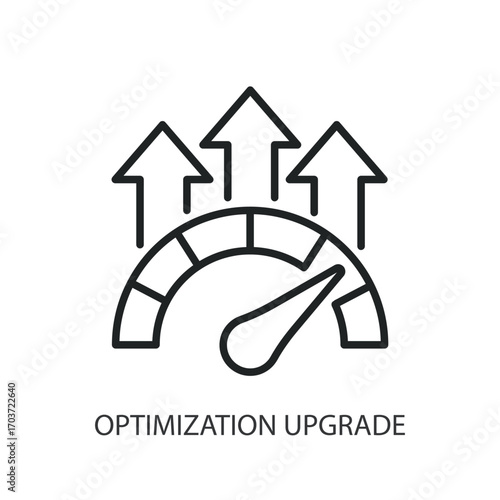 Optimization upgrade thin line vector icons.