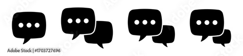 Wallpaper Mural Chat icons and talk icons set. Speech bubbles icons collection in solid style. Torontodigital.ca