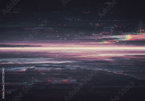 Abstract Glitch Background Design A Digital Art Landscape