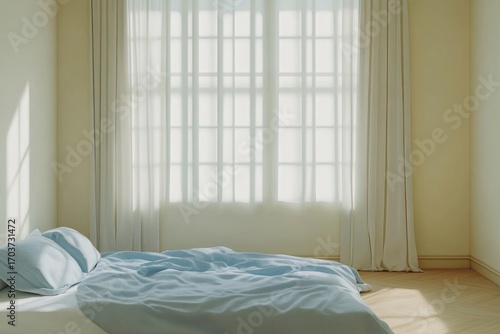 Sunny bedroom with ample natural light