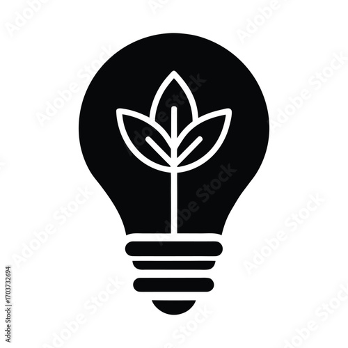 Eco Friendly Light Bulb Icon