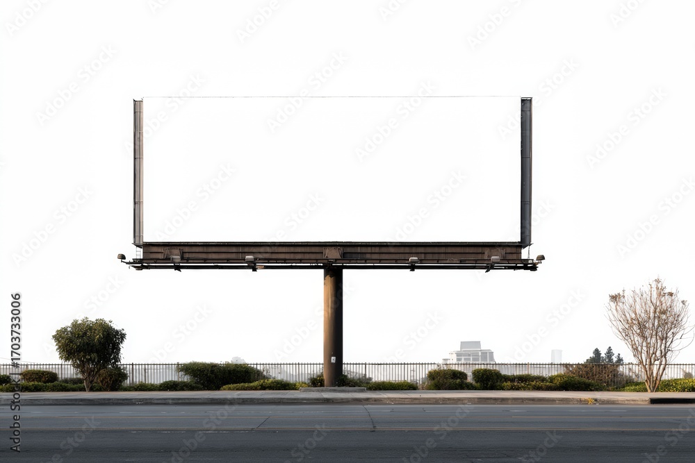 Obraz premium Blank billboard on a city street