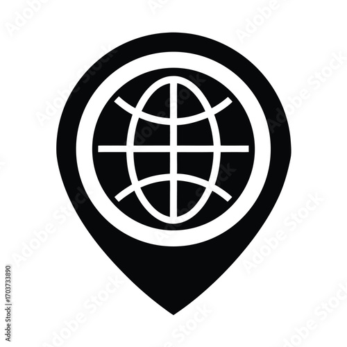 Green Globe Pin Icon