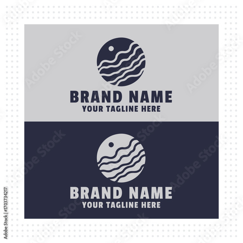 Bacon silhouette vector logo with simple and modern design, with background, for branding, flexible suitable for various vector illustration applications.t