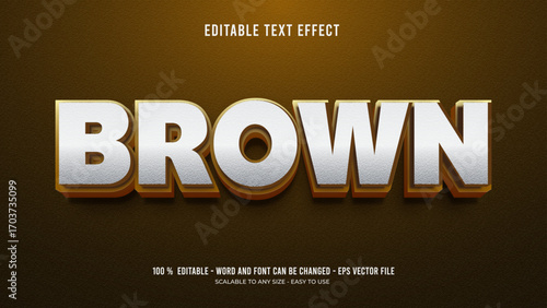 brown editable text effect