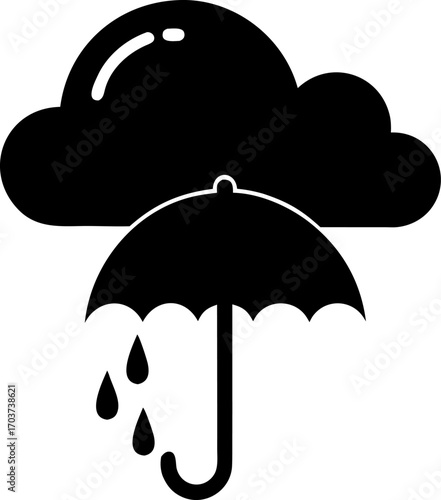 Monsoon Cloud with Heavy Downpour Icon