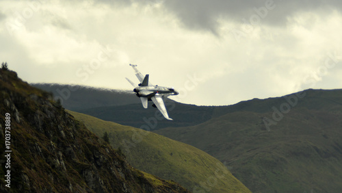 F18 Jet Fighter - Low Flying - Mach Loop - Wales - UK - September 2025