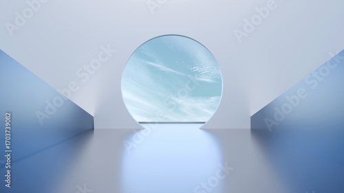 Abstract background of architecture stone texture background. Geometric pattern. 3d render of abstract futuristic architecture with empty floor. minimal exterior, product background. Geometric shapes