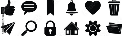 Social Media Icon Collection Vector illustration Design on White Background